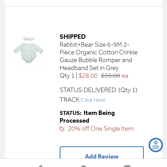 Rabbit and bear baby outfit - Picture 3 of 3